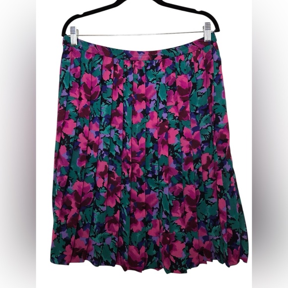 Leslie Fay Bright Pleated Mini Skirt💕 - Picture 1 of 3